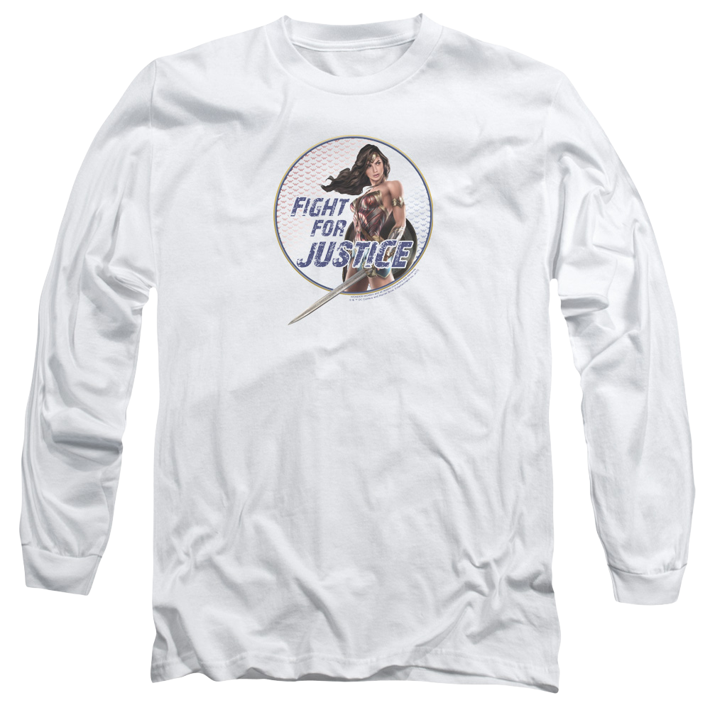 Wonder Woman Fight For Justice Men's Long Sleeve T-Shirt Men's Long Sleeve T-Shirt Wonder Woman