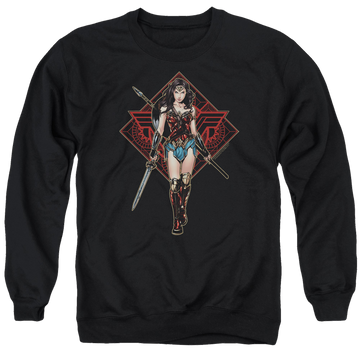 Wonder Woman Warrior Men's Crewneck Sweatshirt Men's Crewneck Sweatshirt Wonder Woman