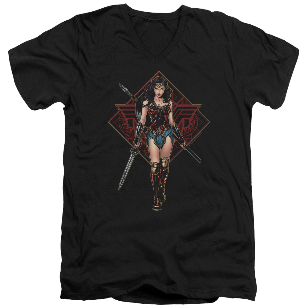 Wonder Woman Warrior Men's V-Neck T-Shirt Men's V-Neck T-Shirt Wonder Woman