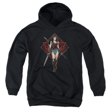 Wonder Woman Movie Warrior - Youth Hoodie Youth Hoodie (Ages 8-12) Wonder Woman
