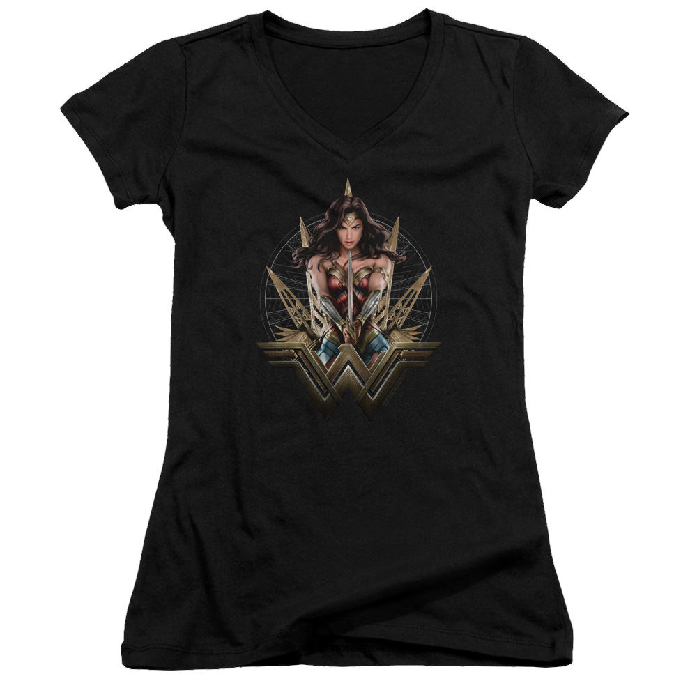 Wonder Woman Wonder Blades Juniors V-Neck T-Shirt Juniors V-Neck T-Shirt Wonder Woman