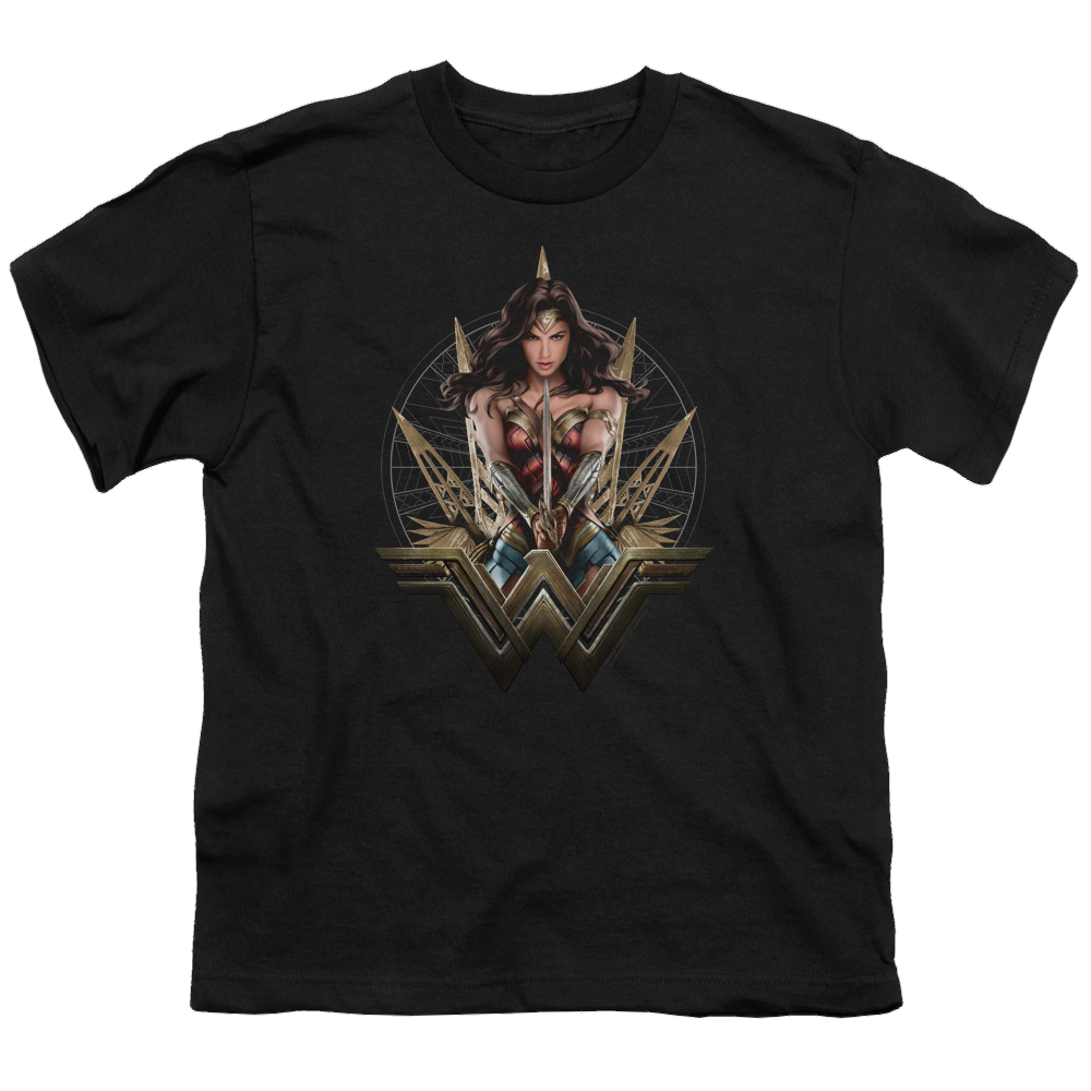 Wonder Woman Movie Wonder Blades - Youth T-Shirt Youth T-Shirt (Ages 8-12) Wonder Woman
