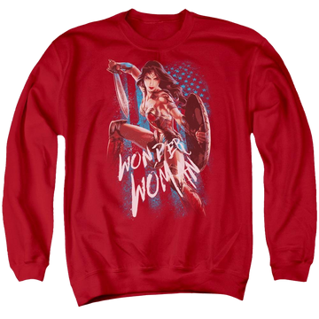 Wonder Woman American Hero Men's Crewneck Sweatshirt Men's Crewneck Sweatshirt Wonder Woman