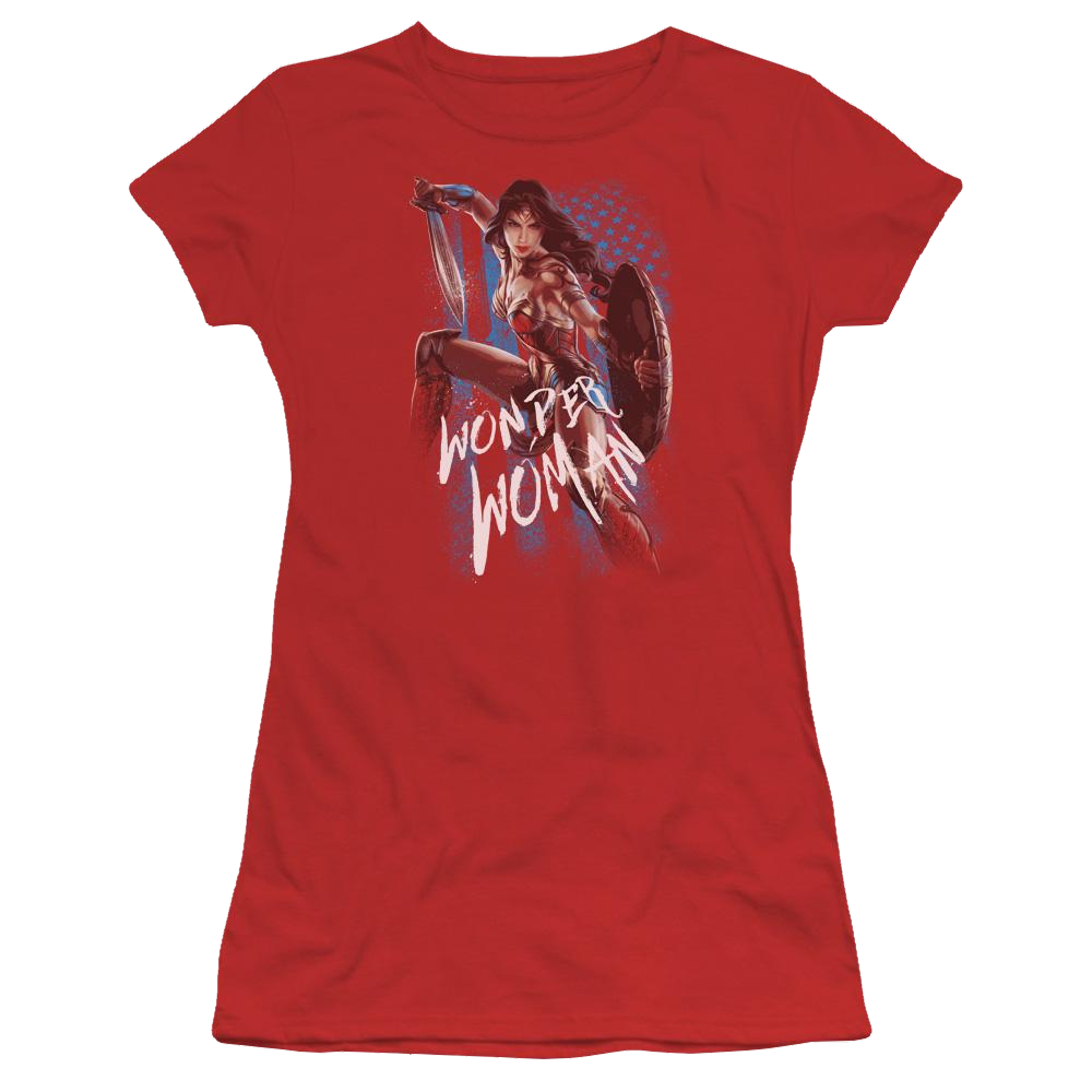 Wonder Woman American Hero Juniors T-Shirt Juniors T-Shirt Wonder Woman