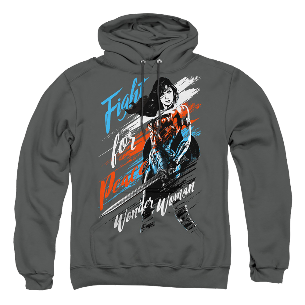 Wonder Woman Fight For Peace Pullover Hoodie Pullover Hoodie Wonder Woman