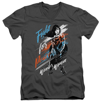 Wonder Woman Fight For Peace Men's V-Neck T-Shirt Men's V-Neck T-Shirt Wonder Woman