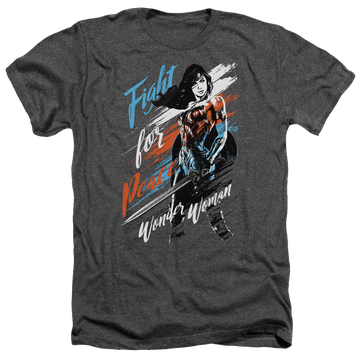 Wonder Woman Fight For Peace Men's Heather T-Shirt Men's Heather T-Shirt Wonder Woman