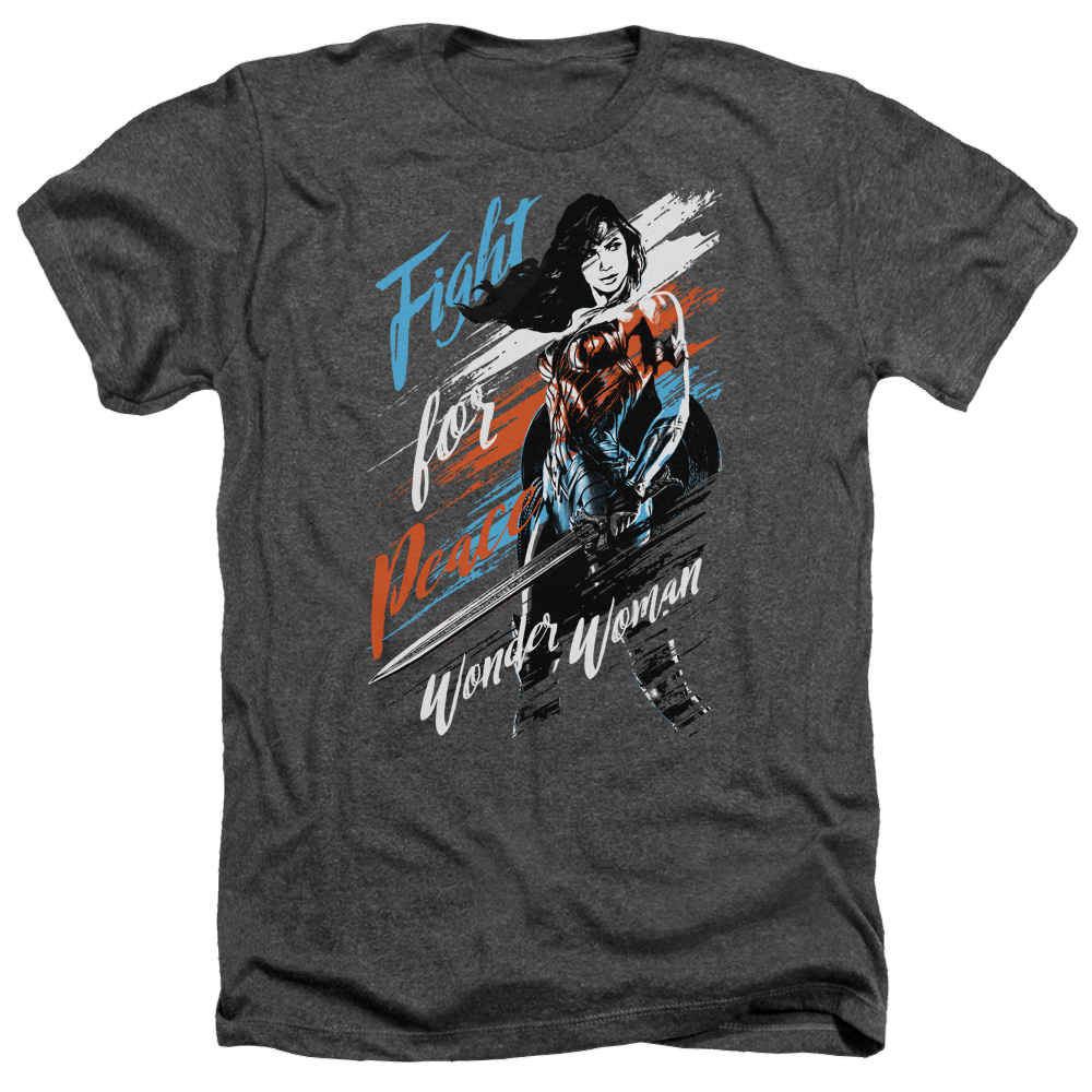Wonder Woman Fight For Peace Men's Heather T-Shirt Men's Heather T-Shirt Wonder Woman