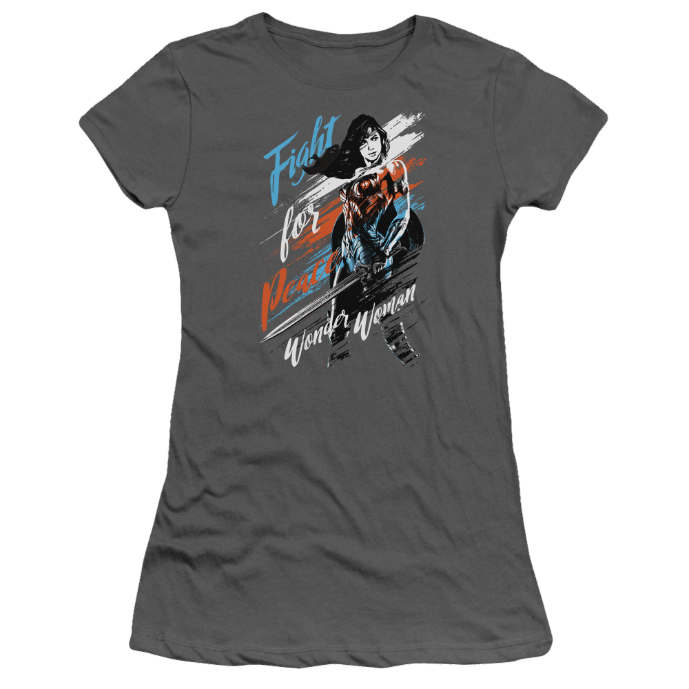 Wonder Woman Fight For Peace Juniors T-Shirt Juniors T-Shirt Wonder Woman