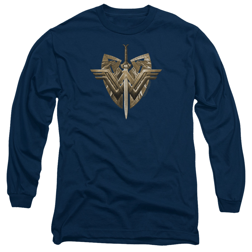Wonder Woman Sword Emblem Men's Long Sleeve T-Shirt Men's Long Sleeve T-Shirt Wonder Woman