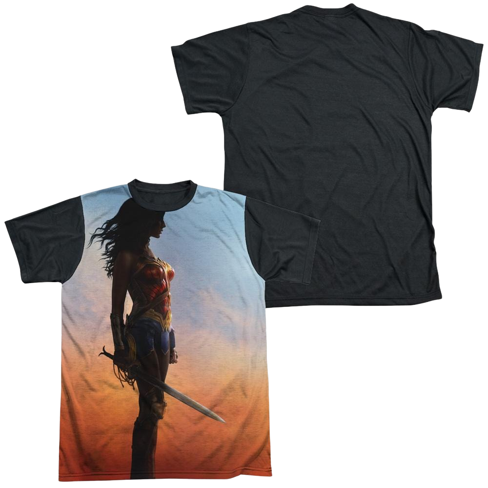 Wonder Woman Poster Men's Black Back T-Shirt Men's Black Back T-Shirt Wonder Woman