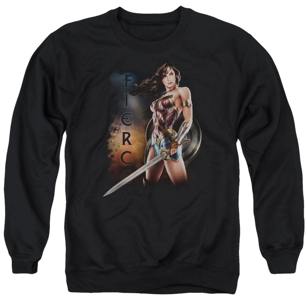 Wonder Woman Fierce Men's Crewneck Sweatshirt Men's Crewneck Sweatshirt Wonder Woman