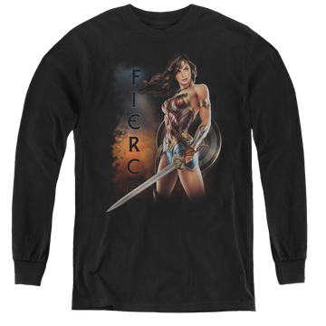 Wonder Woman Movie Fierce - Youth Long Sleeve T-Shirt Youth Long Sleeve T-Shirt Wonder Woman