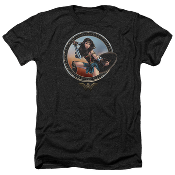 Wonder Woman Battle Pose Men's Heather T-Shirt Men's Heather T-Shirt Wonder Woman