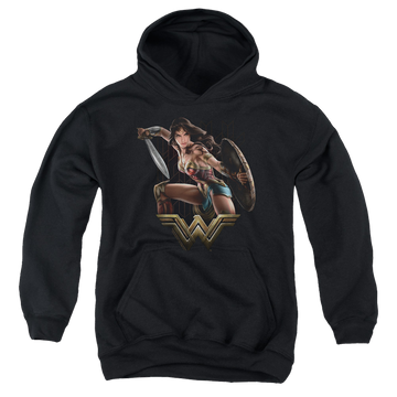 Wonder Woman Movie Fight - Youth Hoodie Youth Hoodie (Ages 8-12) Wonder Woman