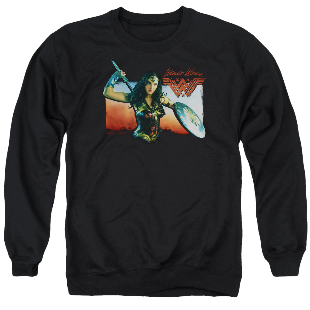Wonder Woman Warrior Woman Men's Crewneck Sweatshirt Men's Crewneck Sweatshirt Wonder Woman