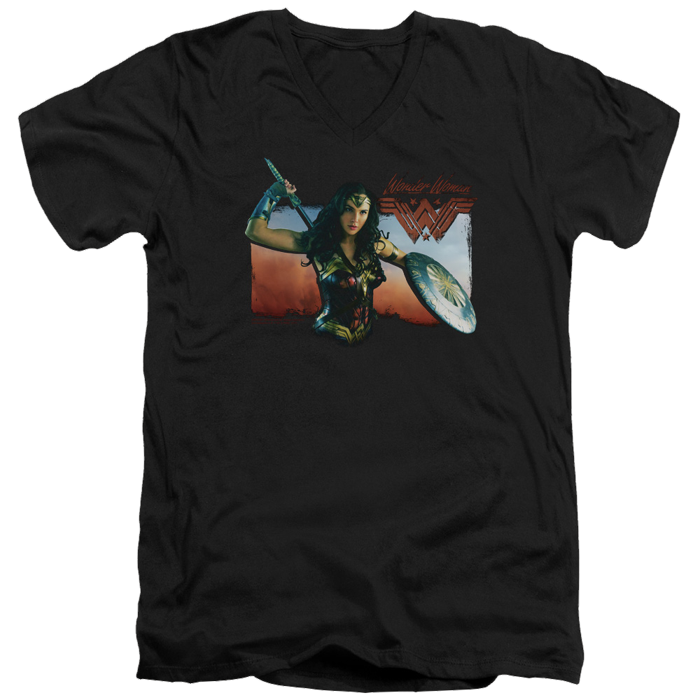 Wonder Woman Warrior Woman Men's V-Neck T-Shirt Men's V-Neck T-Shirt Wonder Woman