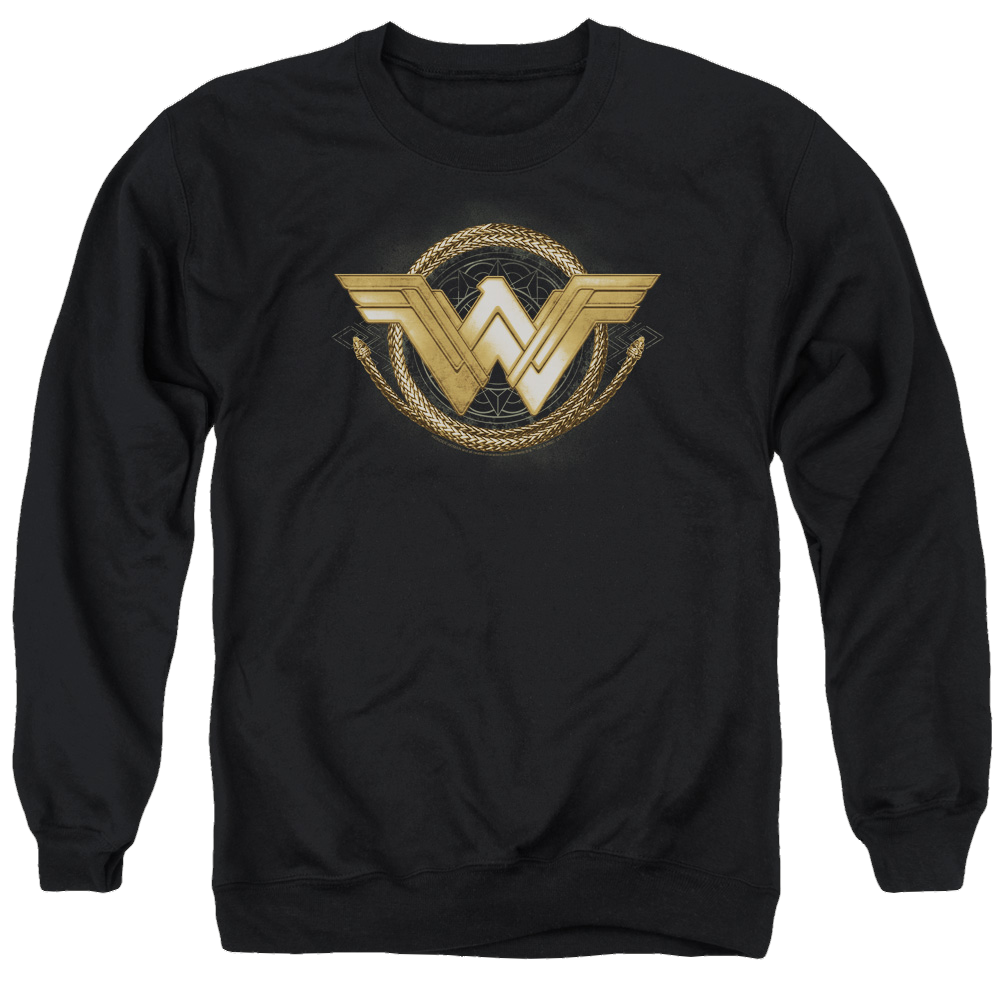 Wonder Woman Lasso Logo Men's Crewneck Sweatshirt Men's Crewneck Sweatshirt Wonder Woman
