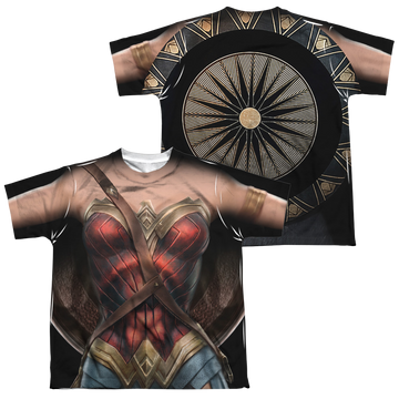 Wonder Woman Wonder Uniform (F/B) - Youth All-Over Print T-Shirt Youth All-Over Print T-Shirt (Ages 8-12) Wonder Woman