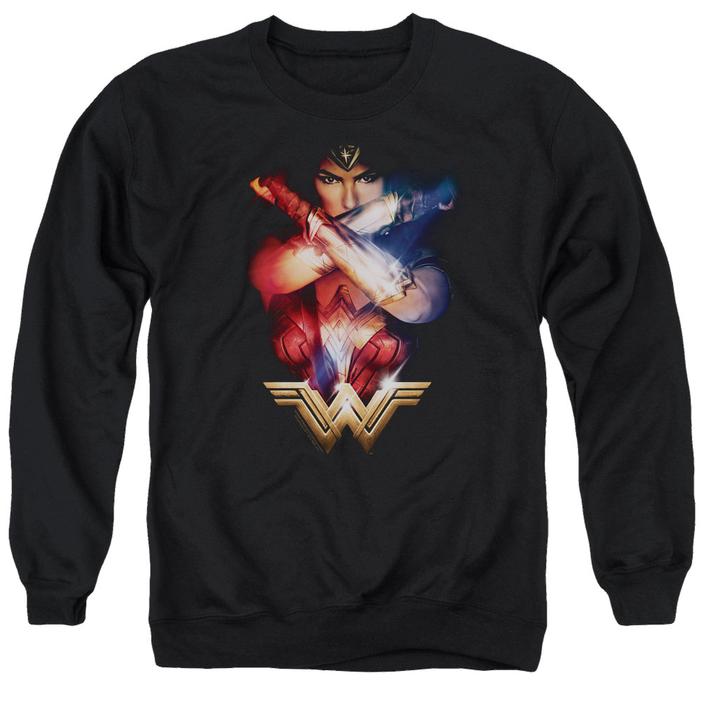 Wonder Woman Arms Crossed Men's Crewneck Sweatshirt Men's Crewneck Sweatshirt Wonder Woman