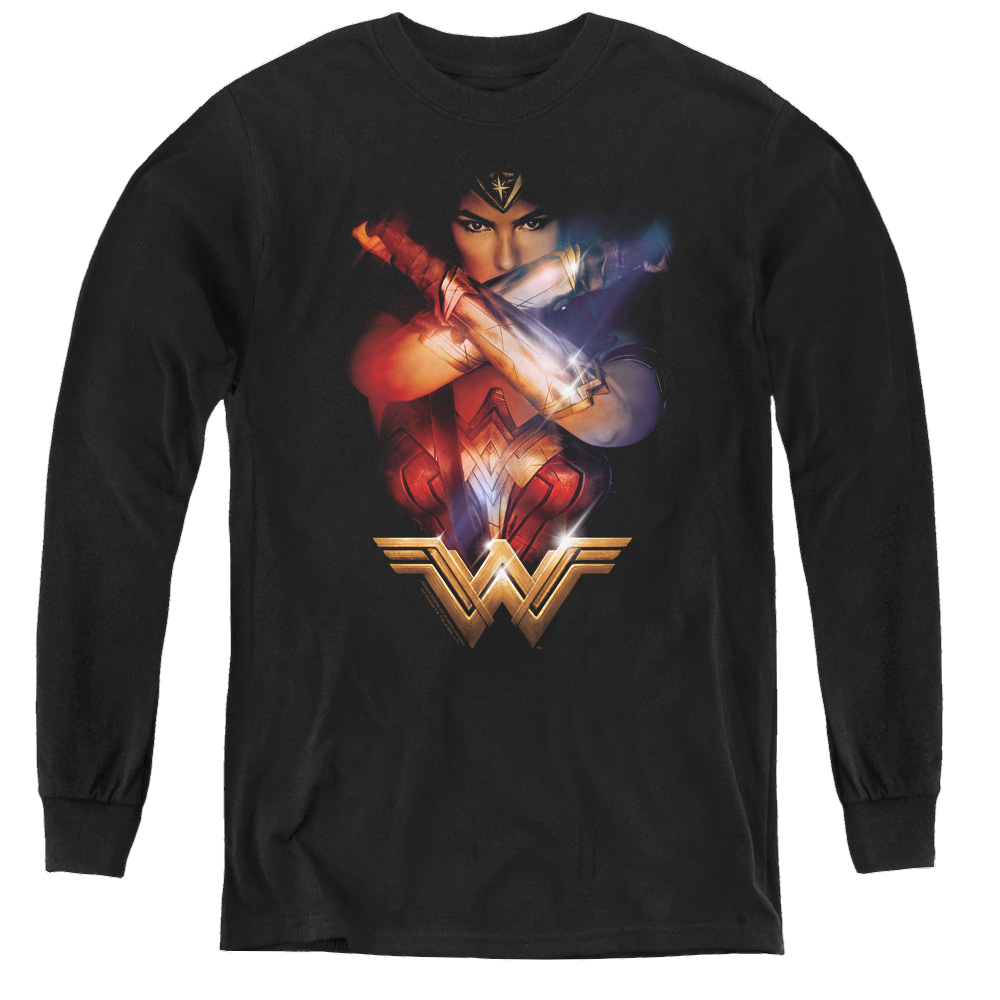 Wonder Woman Movie Arms Crossed - Youth Long Sleeve T-Shirt Youth Long Sleeve T-Shirt Wonder Woman