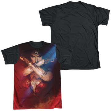 Wonder Woman Arms Crossed Men's Black Back T-Shirt Men's Black Back T-Shirt Wonder Woman