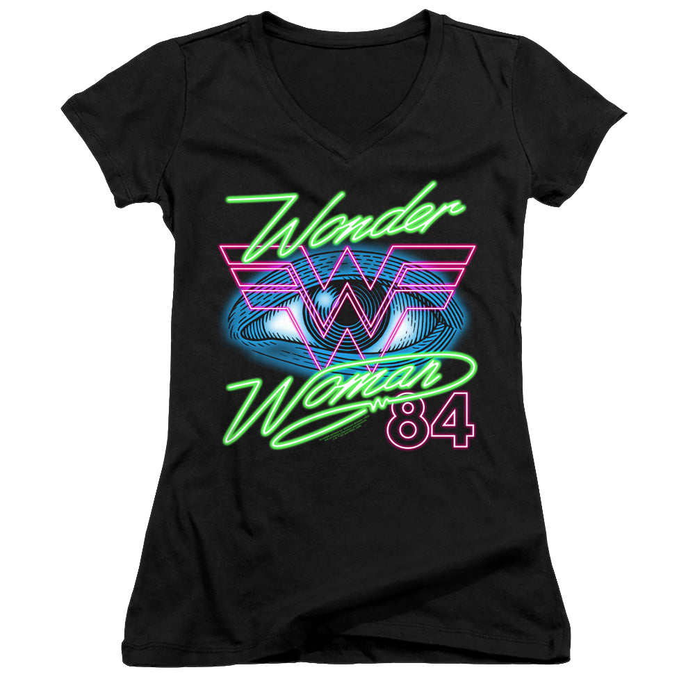 Wonder Woman 1984 84 Eye - Juniors V-Neck T-Shirt Juniors V-Neck T-Shirt Wonder Woman