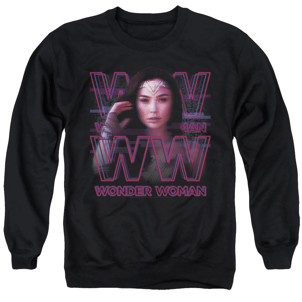 Wonder Woman 1984 Vaporwave Wonder Woman - Men's Crewneck Sweatshirt Men's Crewneck Sweatshirt Wonder Woman