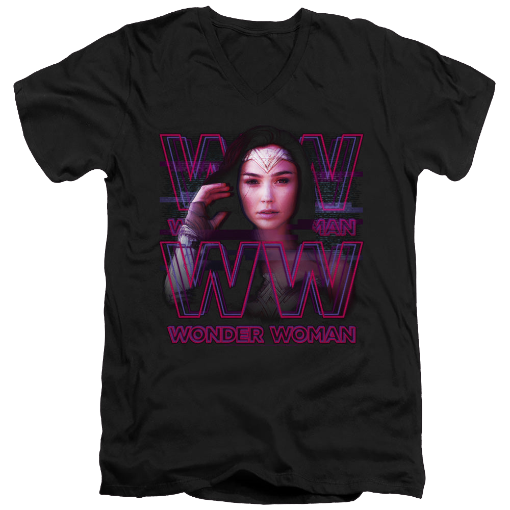 Wonder Woman 1984 Vaporwave Wonder Woman - Men's V-Neck T-Shirt Men's V-Neck T-Shirt Wonder Woman