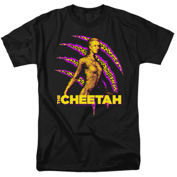 Black men's regular fit t-shirt with Wonder Woman 1984 The Cheetah graphic