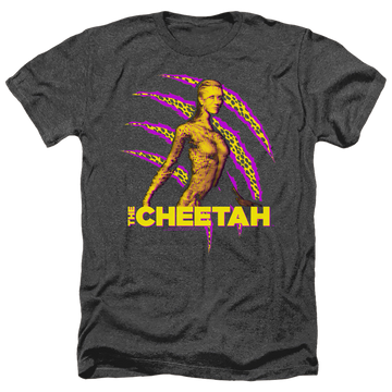 Charcoal men's heather t-shirt with Wonder Woman 1984 The Cheetah graphic