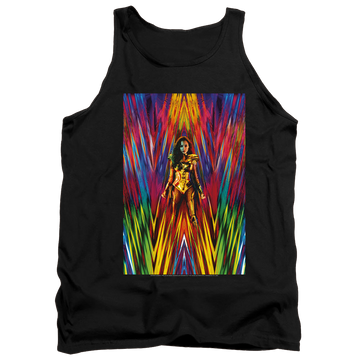 Black men's tank with Wonder Woman 1984 Ww84 Poster graphic