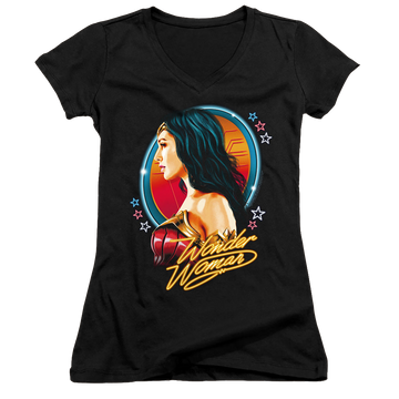 Wonder Woman 1984 Warrior 84 - Juniors V-Neck T-Shirt Juniors V-Neck T-Shirt Wonder Woman
