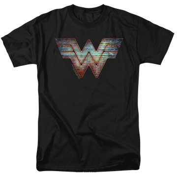 Black men's regular fit t-shirt with Wonder Woman 1984 Static Logo graphic