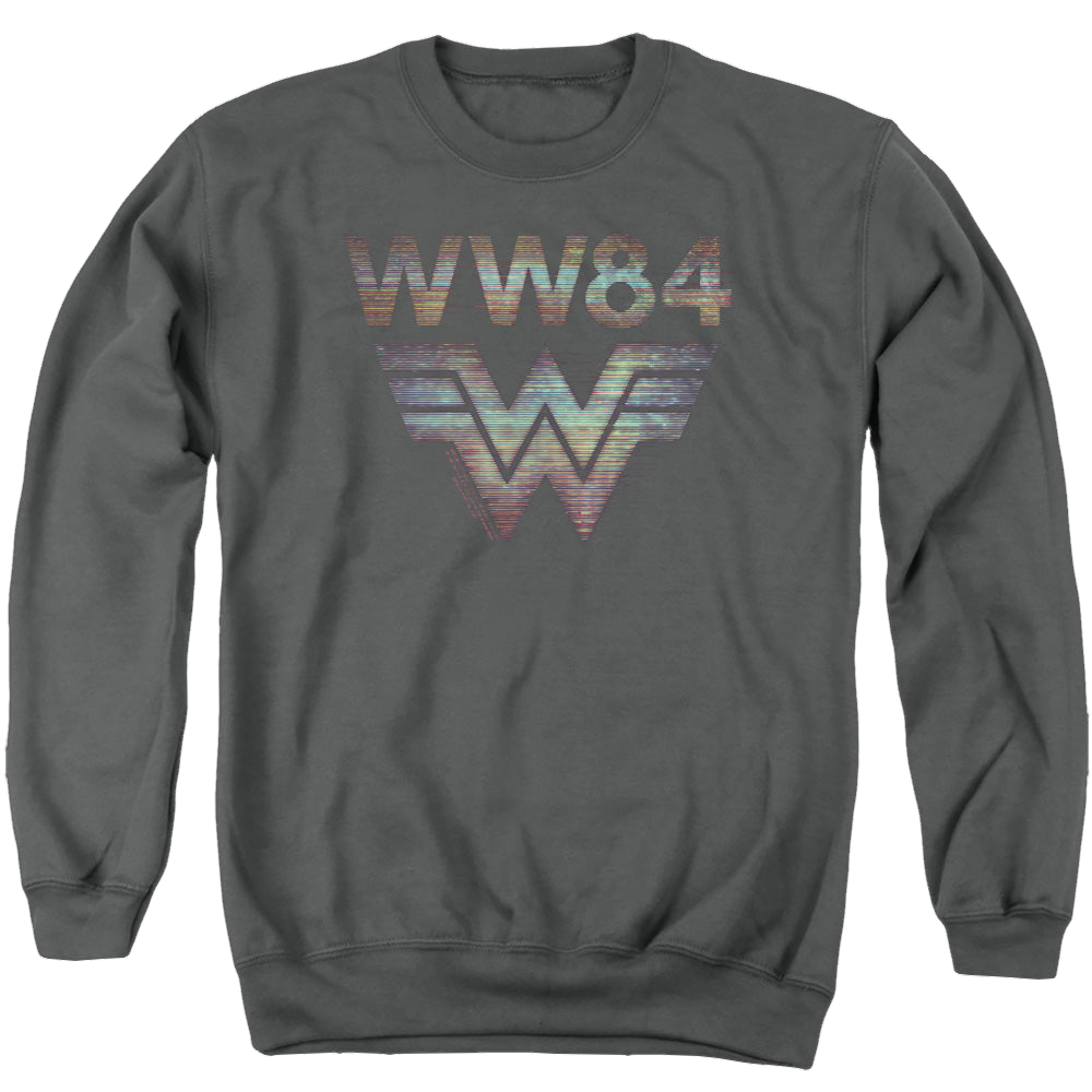 Wonder Woman 1984 Static Tv Lines - Men's Crewneck Sweatshirt Men's Crewneck Sweatshirt Wonder Woman