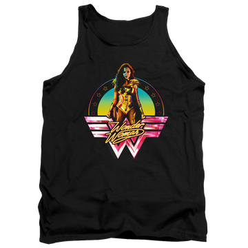 Black men's tank with Wonder Woman 1984 Color Pop graphic