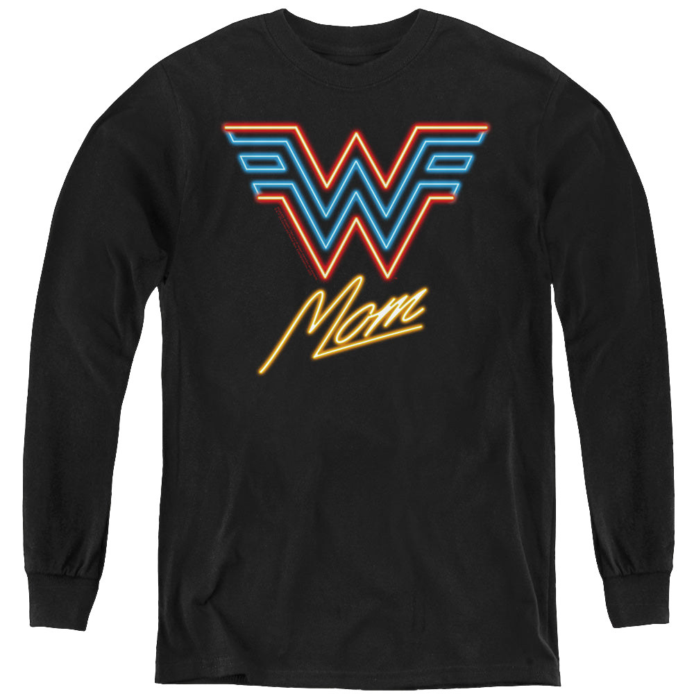Wonder Woman 1984 Wonder Mom Neon - Youth Long Sleeve T-Shirt Youth Long Sleeve T-Shirt Wonder Woman