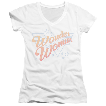 Wonder Woman 1984 Wonder Lines - Juniors V-Neck T-Shirt Juniors V-Neck T-Shirt Wonder Woman