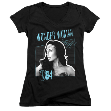 Wonder Woman 1984 Thin Line - Juniors V-Neck T-Shirt Juniors V-Neck T-Shirt Wonder Woman