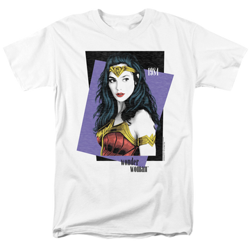 White men's regular fit t-shirt with Wonder Woman 1984 Strike A Pose graphic