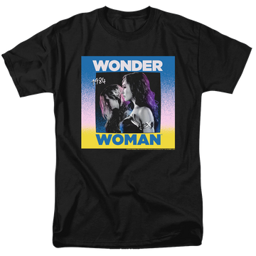 Black men's regular fit t-shirt with Wonder Woman 1984 Wonder Duo graphic