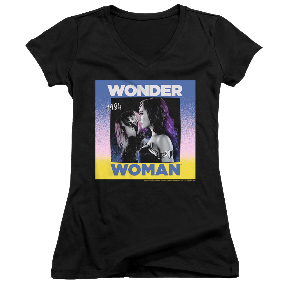 Wonder Woman 1984 Wonder Duo - Juniors V-Neck T-Shirt Juniors V-Neck T-Shirt Wonder Woman
