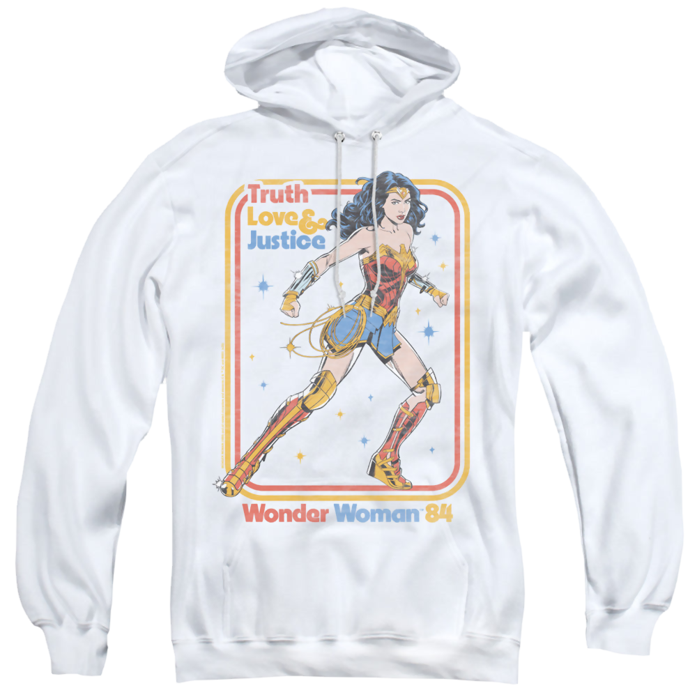 Wonder Woman 1984 Retro Justice 84 - Pullover Hoodie Pullover Hoodie Wonder Woman
