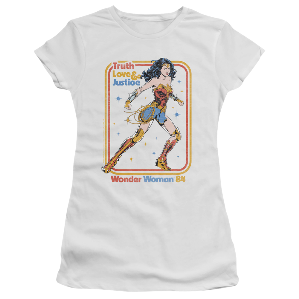 Wonder Woman 1984 Retro Justice 84 - Juniors T-Shirt Juniors T-Shirt Wonder Woman