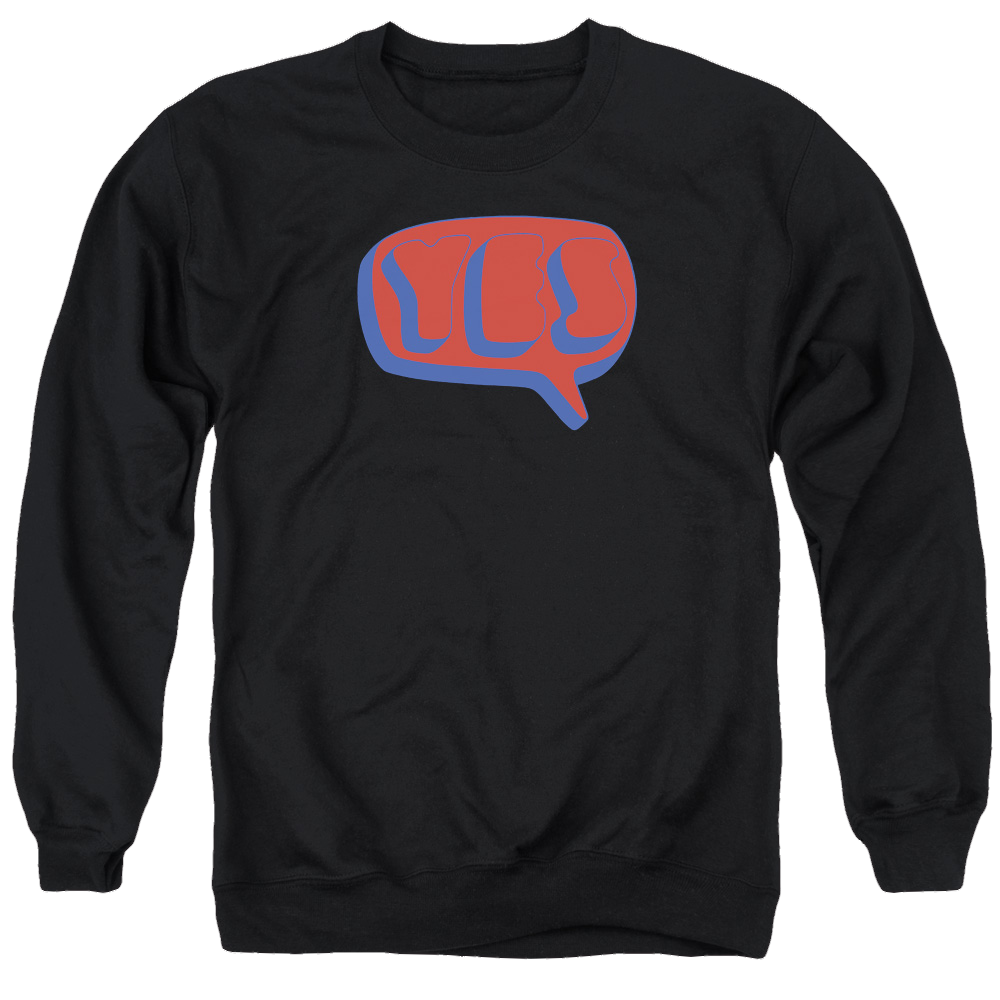 Yes Word Bubble Men's Crewneck Sweatshirt Men's Crewneck Sweatshirt Yes