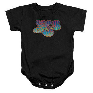 Black baby bodysuit with Yes Logo graphic