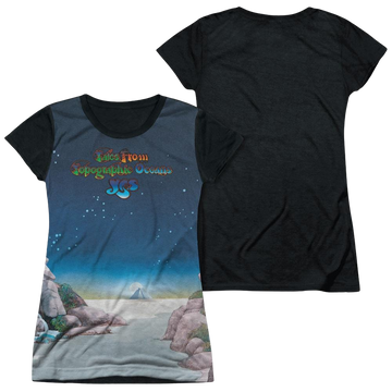 Yes Topographic Oceans juniors black back t-shirt