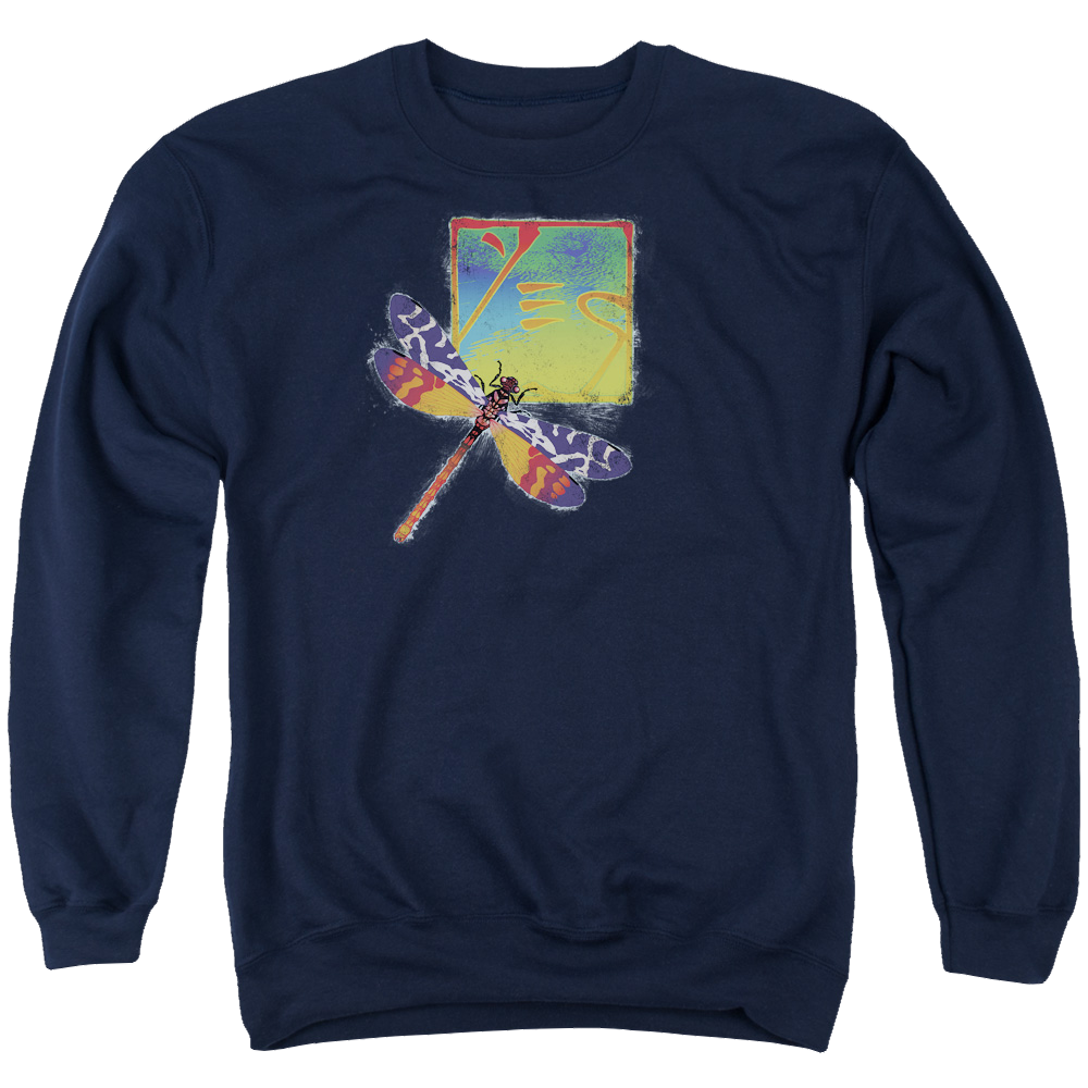 Yes Dragonfly Men's Crewneck Sweatshirt Men's Crewneck Sweatshirt Yes