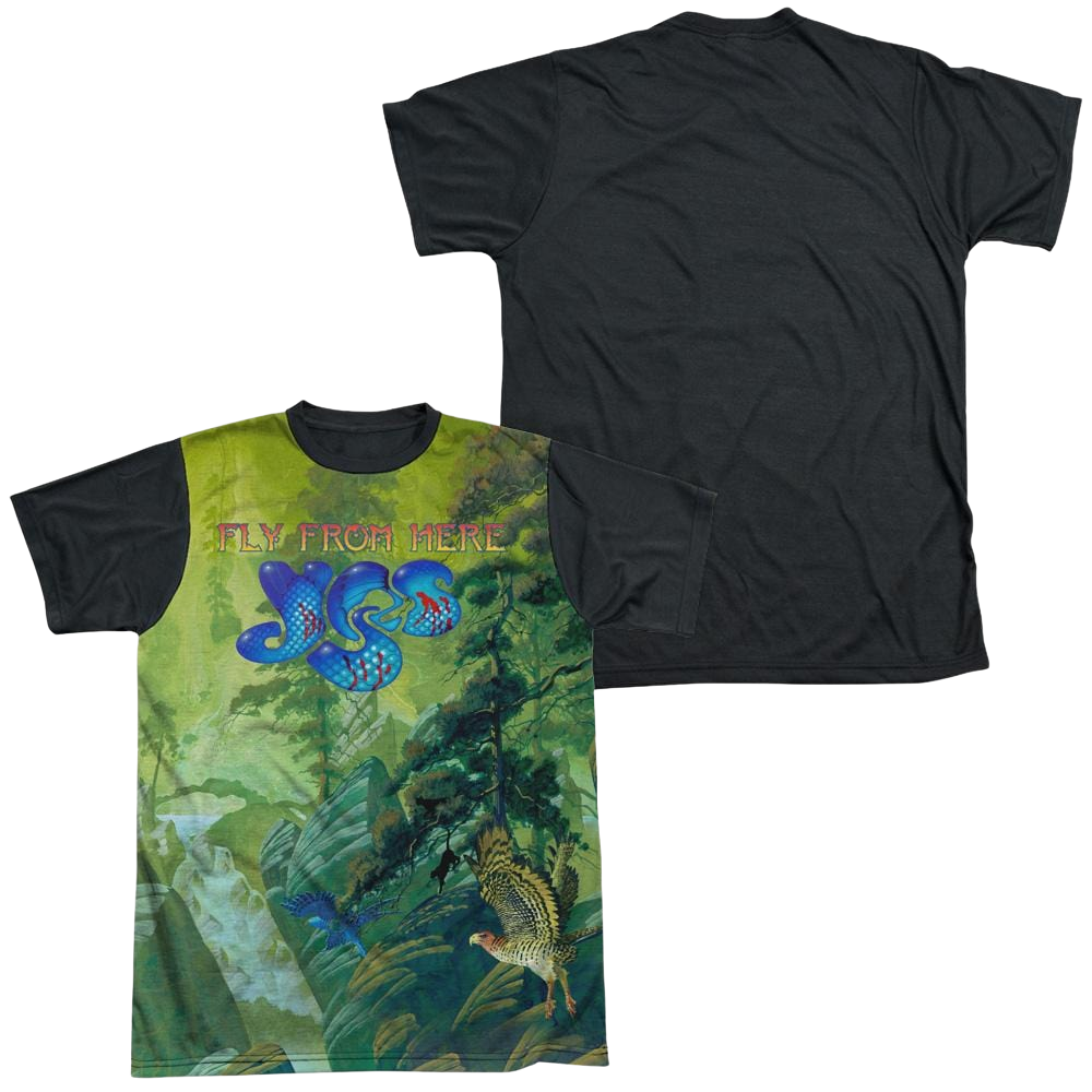 Yes Fly From Here Men's Black Back T-Shirt Men's Black Back T-Shirt Yes