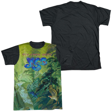Yes Fly From Here men's black back t-shirt